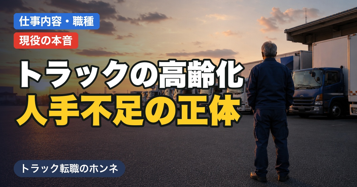 トラックドライバーの高齢化はなぜ進む？人手不足の本当の理由を現役が本音で解説